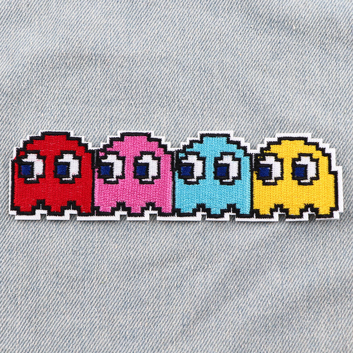 Wholesale Cartoon Embroidery Cloth Patches for Clothing and Bags Hot Melt Adhesive Backing Fabric