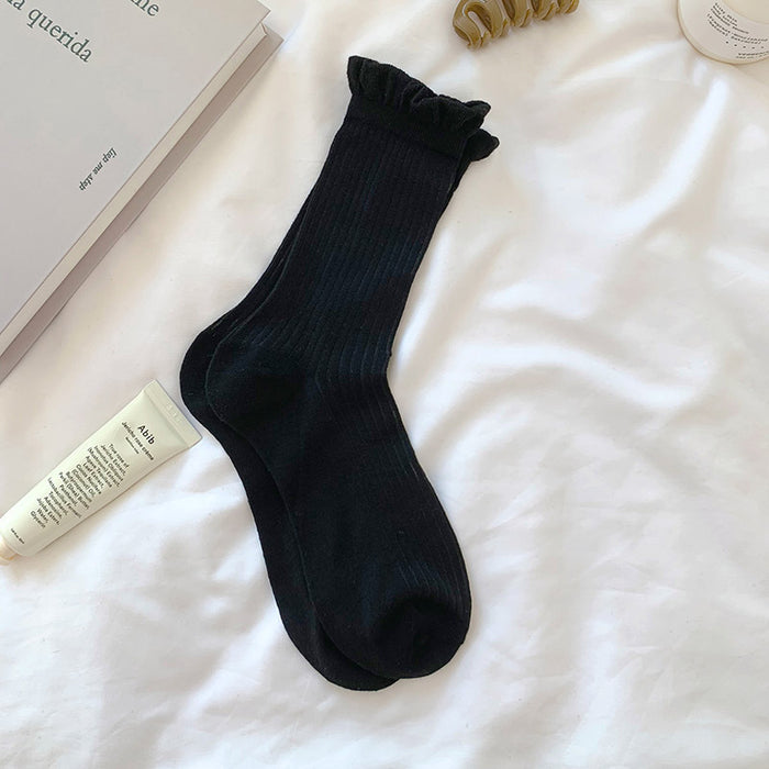 Wholesale Socks with thin midsole, vertical stripes, mesh, breathable bubbles, ribbed mouth, fashionable stacking socks