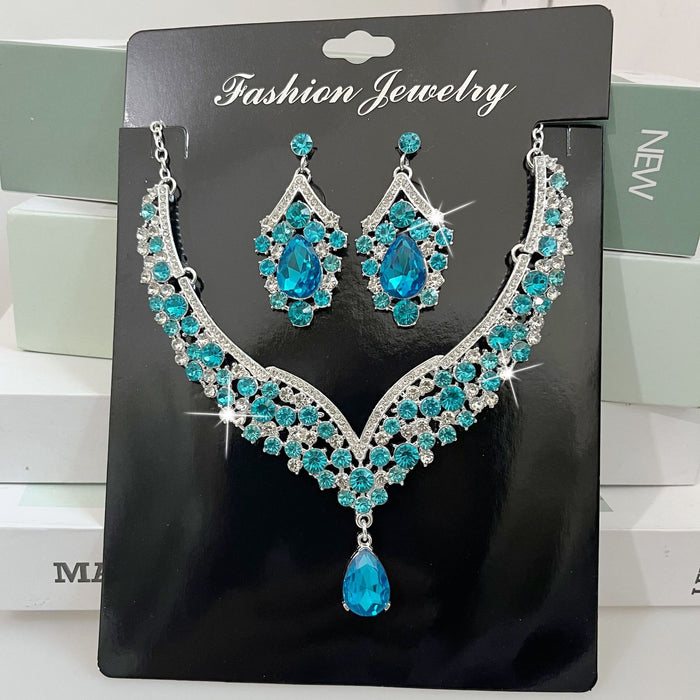 Wholesale Vintage jewelry exaggerated necklace earrings large set luxury