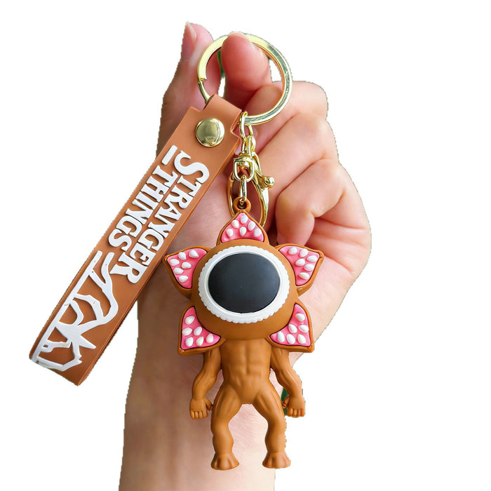 Wholesale Cartoon Dustin Silicone Keychain Car Key Accessory Bag Charm Trendy Gift Boutique Resale MOQ≥2
