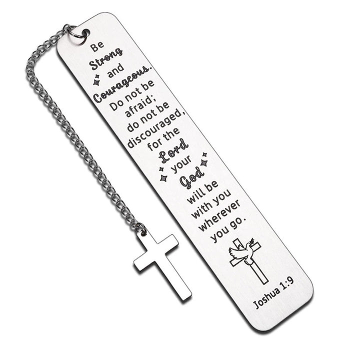 Wholesale Cross Pendant Stainless Steel Bookmark JDC-BM-LinHeng001