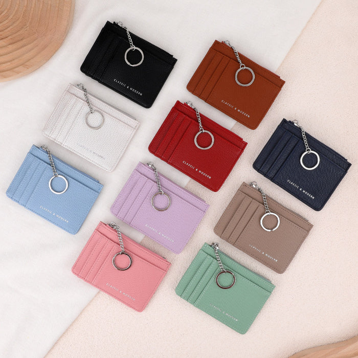 Wholesale Ladies Wallet Card Holder Leather Clutch Bag Embossed Flower Design Multi-card Slot Zipper Closure Compact Size Fashion