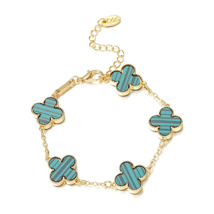 Wholesale Clover bracelet for  Five-Flower fritillary clover all-match bracelet