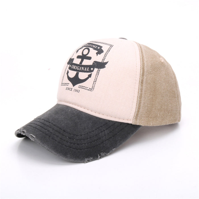 Wholesale Washed denim tongue hats for men and women, used baseball caps