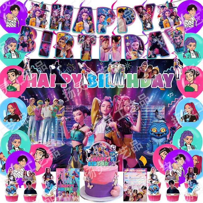 Wholesale KPOP birthday party banners and balloon decorations