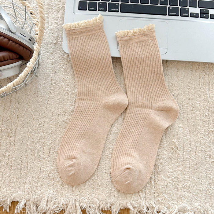 Wholesale Vintage mid tube pile socks for wearing and matching socks