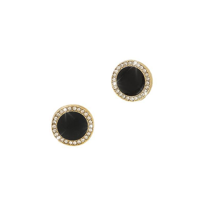 Wholesale Retro luxury temperament, round drip oil earrings, high-end fashion, silver needle earrings, niche