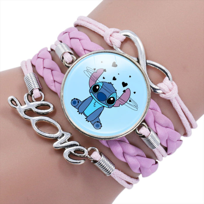 Wholesale Cartoon Braided Multi-layer Gemstone Bracelet JDC-BT-NH019