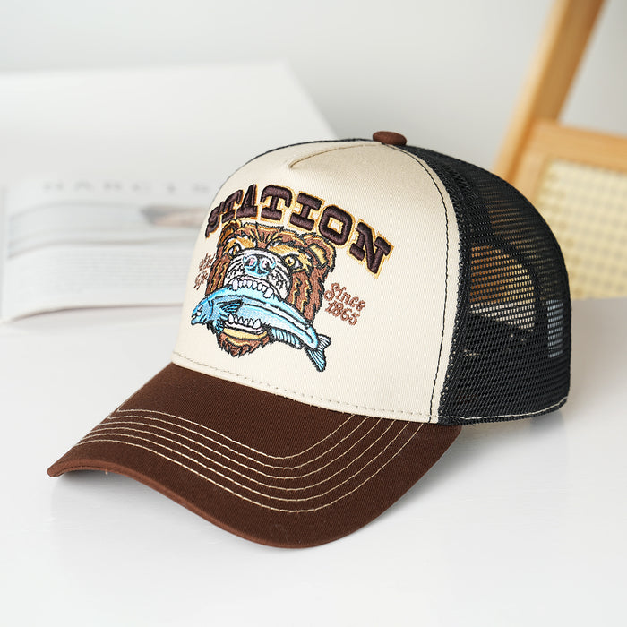 Wholesale Hard top three-dimensional baseball cap fishing casual hat 5-piece peaked cap