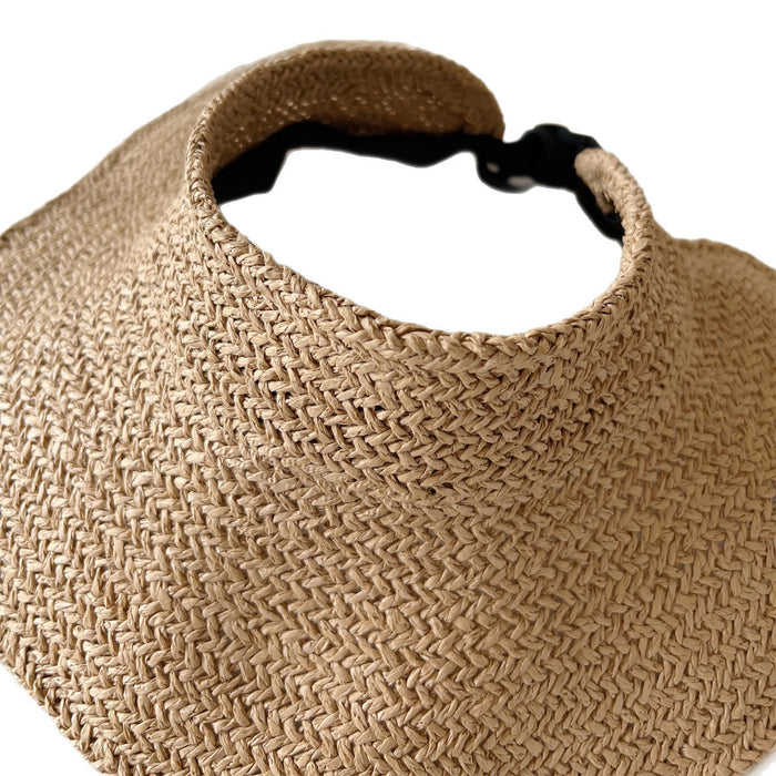 Wholesale Large-Brimmed Empty-Top Straw Hat for Women  Breathable Sunshade