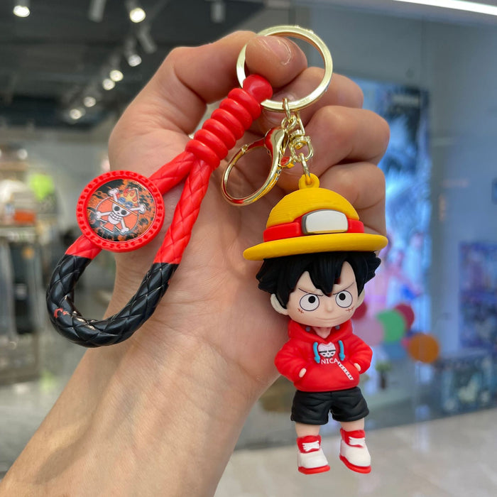 Wholesale Cross border cartoon anime keychain 3D doll car keychain backpack pendant small gift wholesale