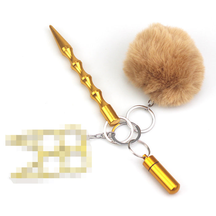 Wholesale Hair Ball Multifunctional Alloy Keychain 7-piece Set JDC-KC-TouMS064