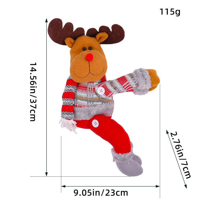 Wholesale Christmas Decoration Supplies Home Curtain Decoration Buckle Cartoon Doll Buckle Window Decoration Christmas Gift