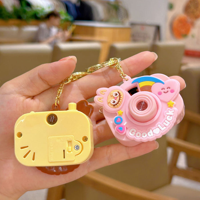 Wholesale Little sheep projection camera keychain l three-dimensional pendant girls bag ornaments