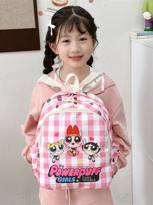 Wholesale Cartoon Cute Children' s Plaid Backpack Bags