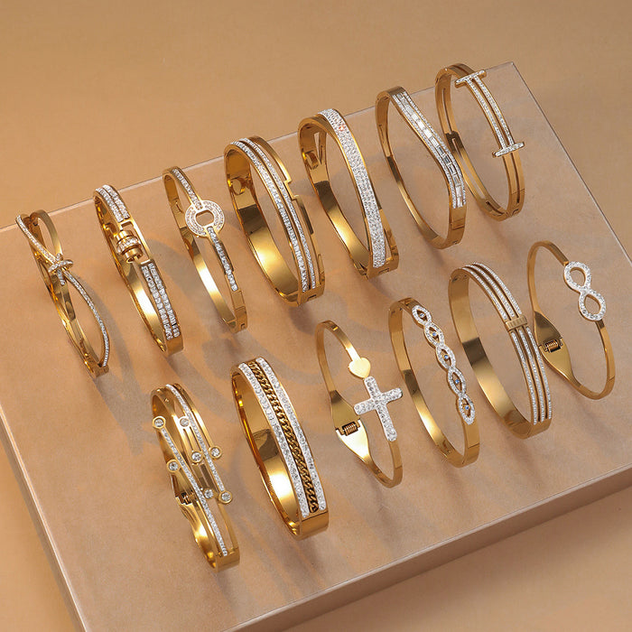 Wholesale Titanium steel bracelet, fashionable commuting stainless steel cross bracelet, spring jewelry