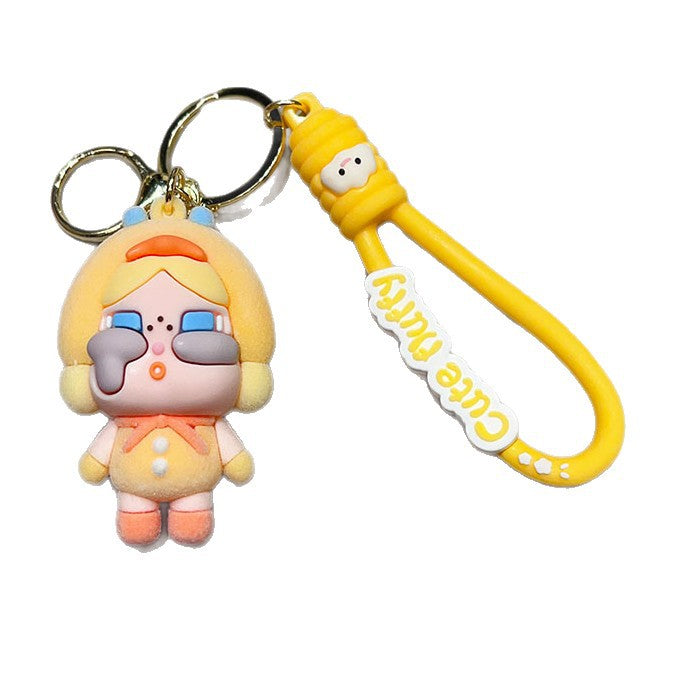 Wholesale  keychain flocking style girls bag pendant blind box gift car key chain small gift