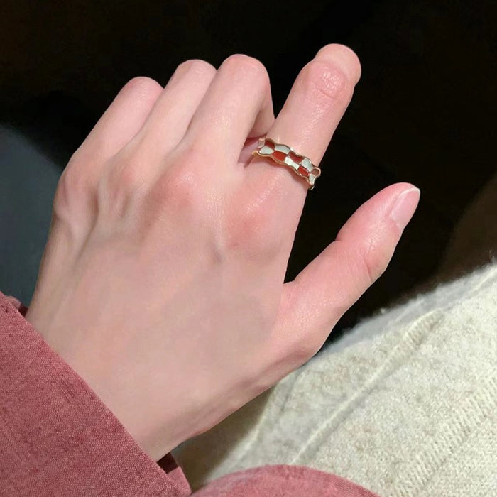 Wholesale Light luxury ring, high-end feel, open index finger ring, unique and niche ring