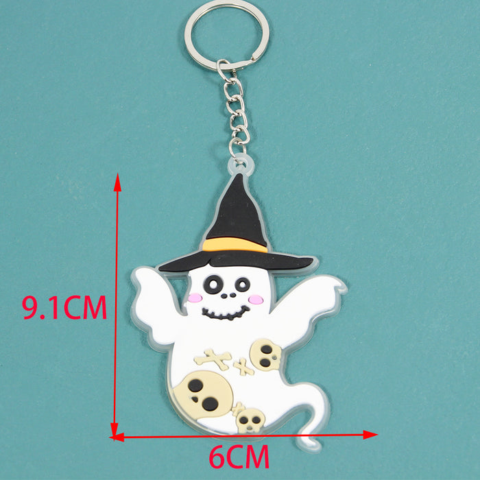 Wholesale Halloween Bat Ghost Silicone Keychain JDC-KC-ShengH008