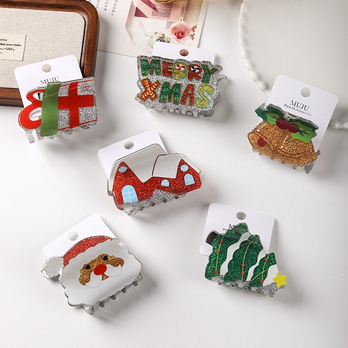 Wholesale Christmas Acrylic Grab Clip Versatile Shark Clip
