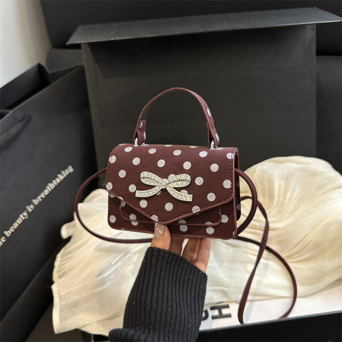 Wholesale Black Pu Bow Design Small Crossbody Bag Fashion Accessory