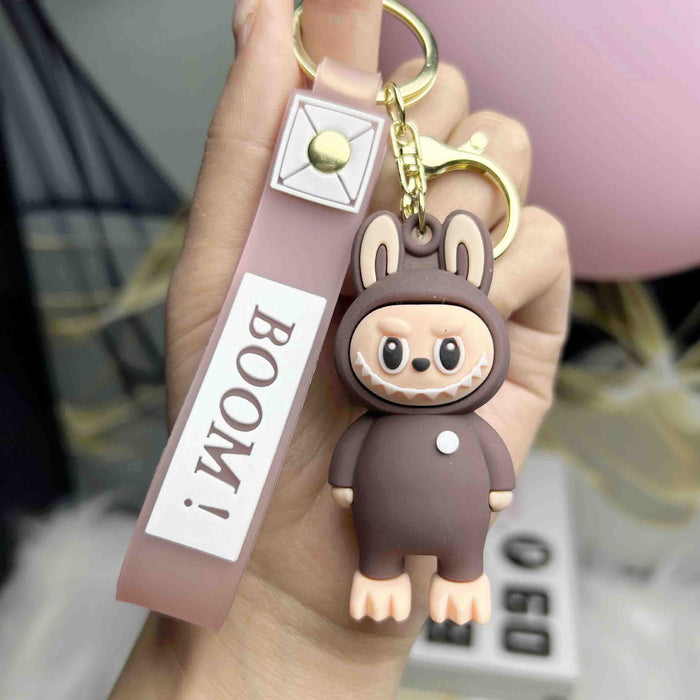 Wholesale Cartoon soft plastic cute little monster keychain pendant small gift ornaments,  back to school season