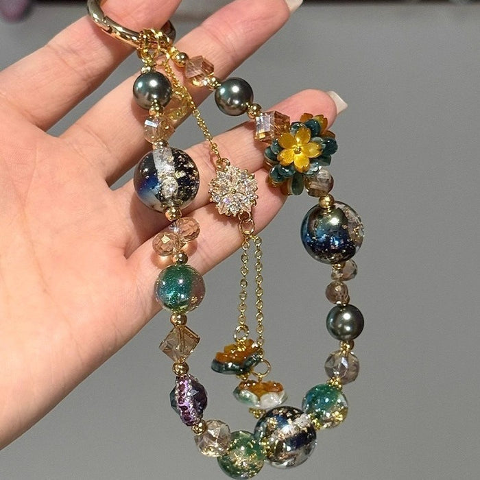 Wholesale Floral Tassel Beaded Phone Charm