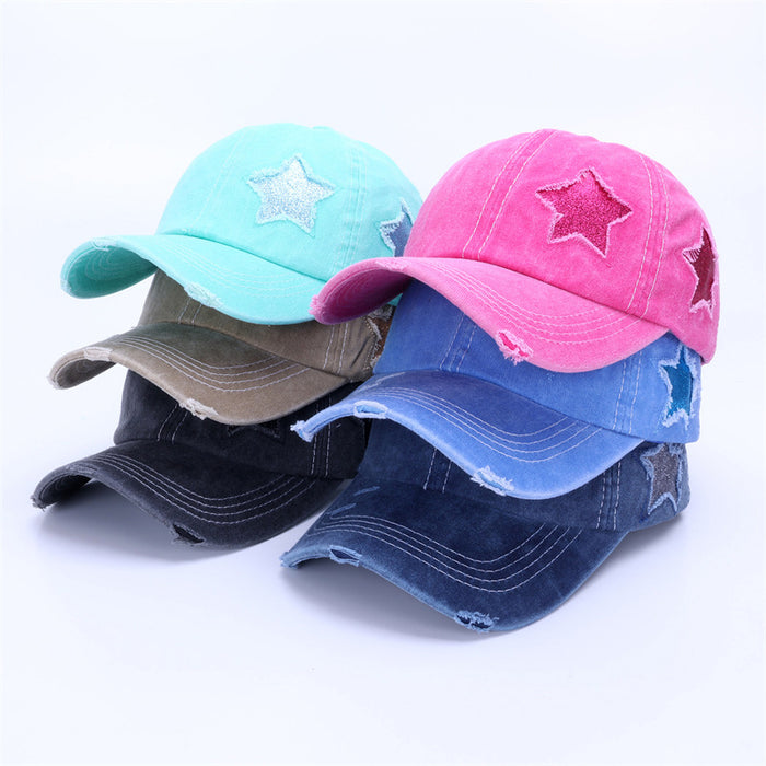 Wholesale Baseball cap for men, retro sun shading hat, washed cotton duckbill cap