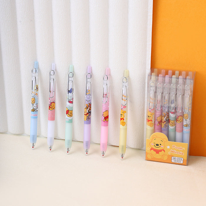 Wholesale Cartoon Box Set Press Pen Metal Pen Clip Press Neutral Pen Cute Styling Signature Pen