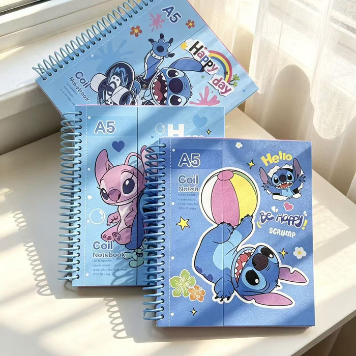 Wholesale 4pcs A5 Spiral Notebook Refillable Cute Journal Student Notebook