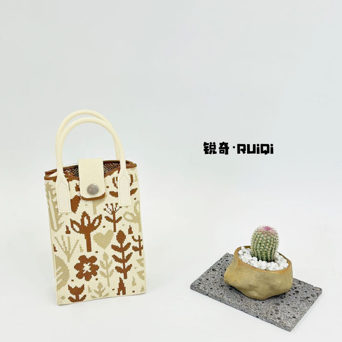 Wholesale Cute Cartoon Knitted Mobile Phone Bag  Easiest for Match Shoulder Bag Coin Crossbody Portable