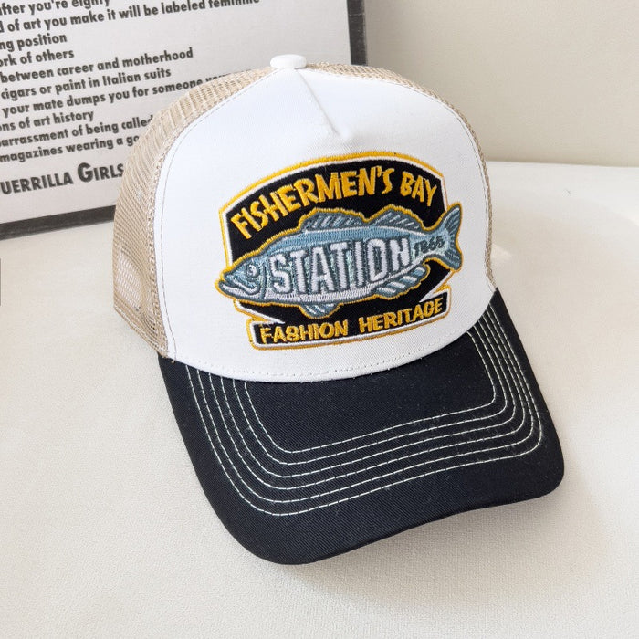 Wholesale Baseball Cap Hip-Hop Mesh Breathable Large Brim Peaked Cap for Adults