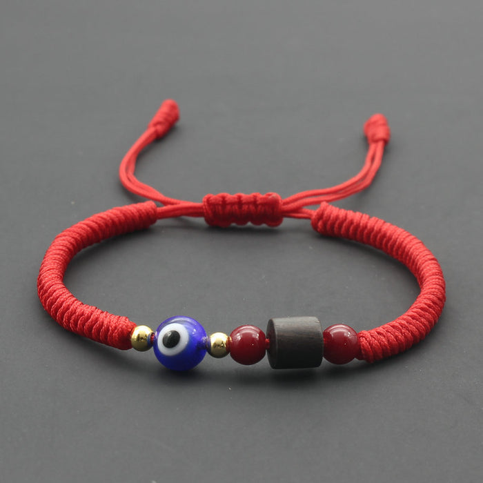 Wholesale Turkey Blue Eyes Bracelet Diamond Knot Red Rope Bracelet Ethnic Red Hand Rope