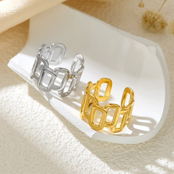 Wholesale Titanium steel irregular pattern ring