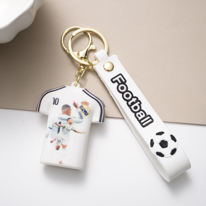 Wholesale Soccer Jersey Keychain Pendant PVC Car Key Accessory Gift MOQ≥2