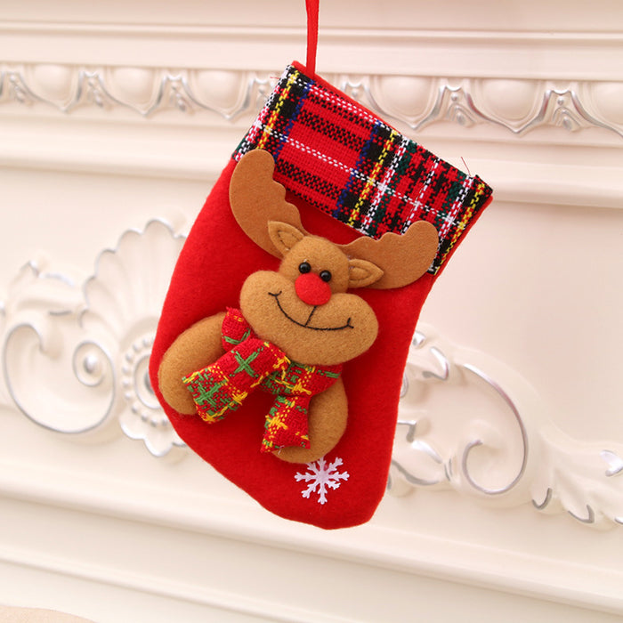 Wholesale Christmas Stockings Christmas Gift Bag Christmas Small Stockings Pendant Christmas Tree Hanging Ornament Bag