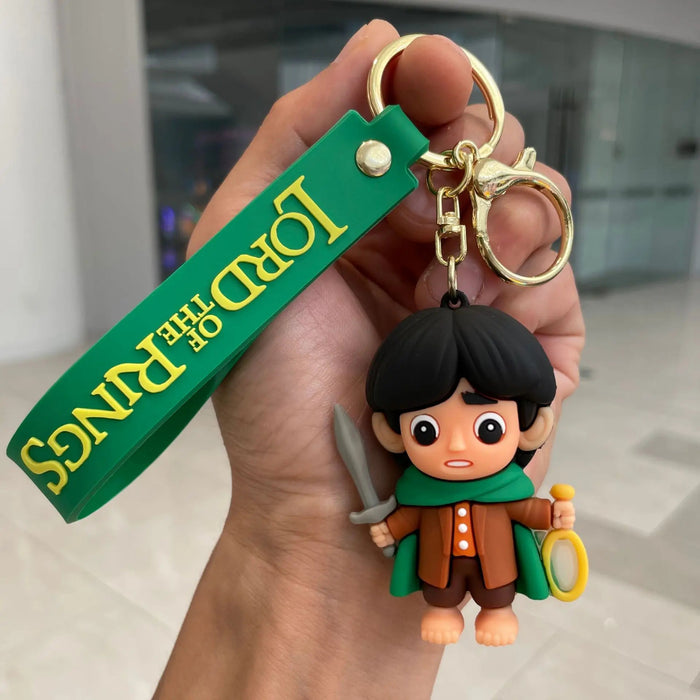 Wholesale 3pcs Silicone Cartoon Keychain Bag Charm