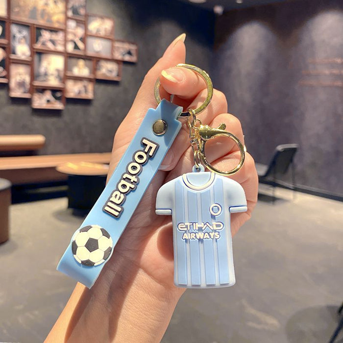 Wholesale Football jersey keychain,  cartoon doll,  school bag pendant,  car keychain