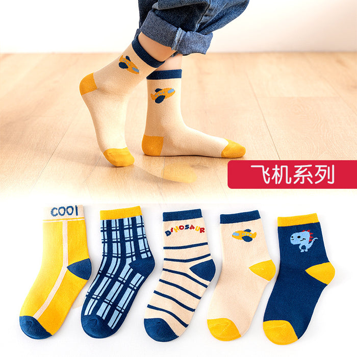 Wholesale 5pcs children' s socks baby sports socks large children' s stockings