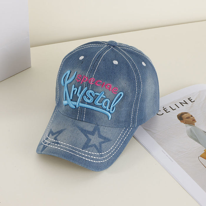 Wholesale Cowboy hat, casual duckbill hat, sun visor hat, embroidered letter versatile hat