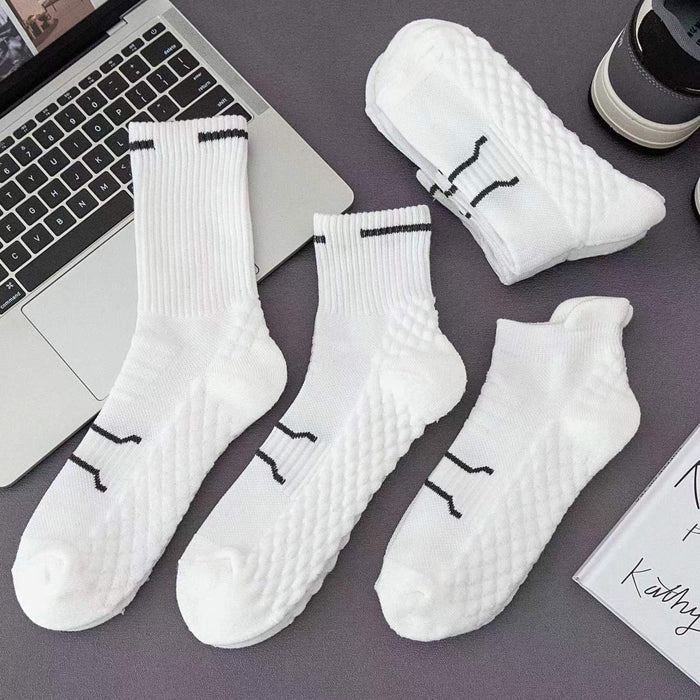 Wholesale Socks massage sole sports short tube socks, sweat absorbing and odor proof basketball socks, mesh sports boat socks