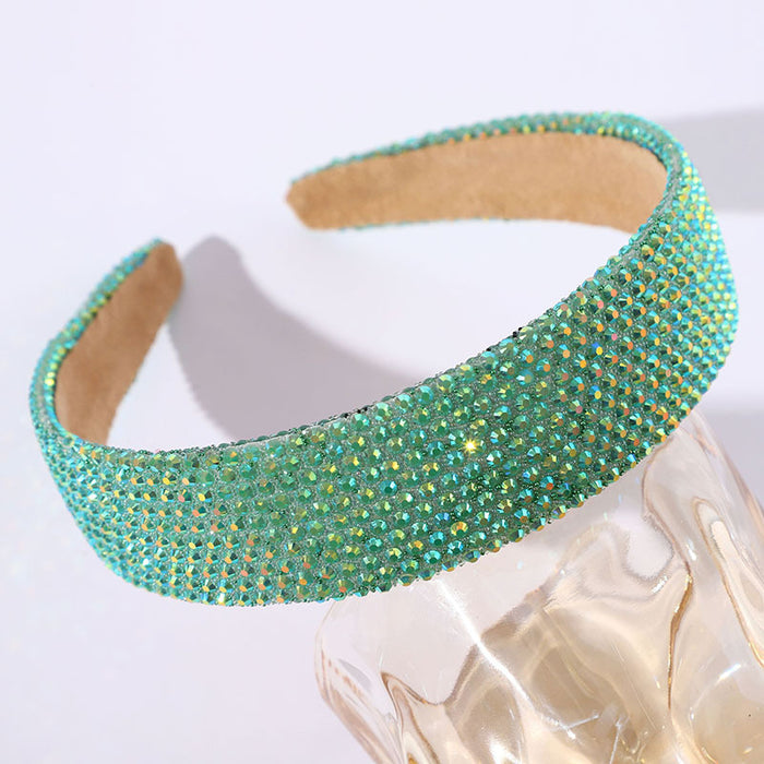 Wholesale Women' s fashionable and versatile diamond headband dopamine color headband