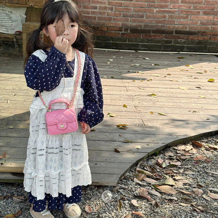 Wholesale children' s bag,  diamond quilted chain shoulder bag,  crossbody bag