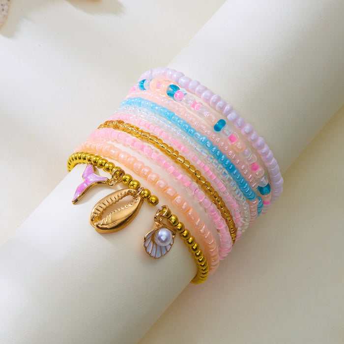 Wholesale Bohemian Beach Bracelet Set Alloy Handmade Charm Bracelets