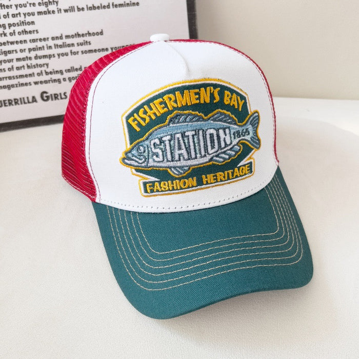 Wholesale Baseball Cap Hip-Hop Mesh Breathable Large Brim Peaked Cap for Adults