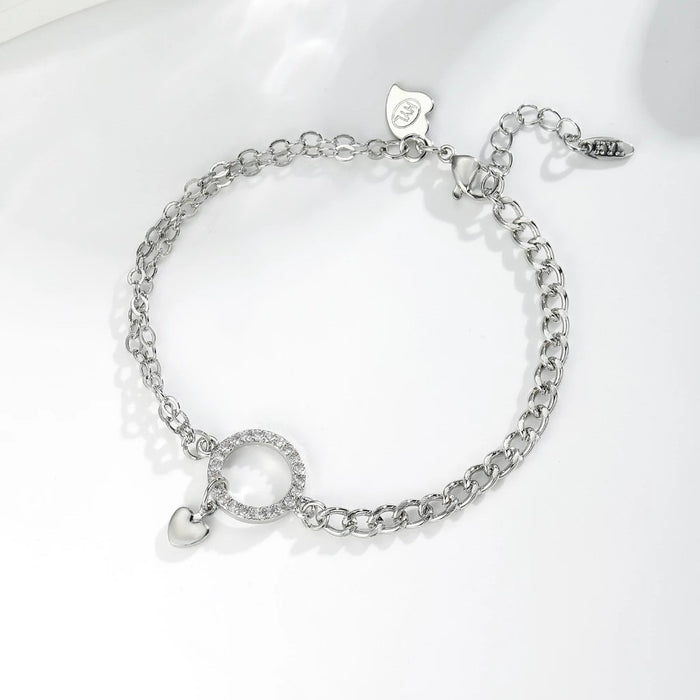 Wholesale Fashionable temperament bracelet inlaid with diamonds, geometric luxury, minimalist hand jewelry