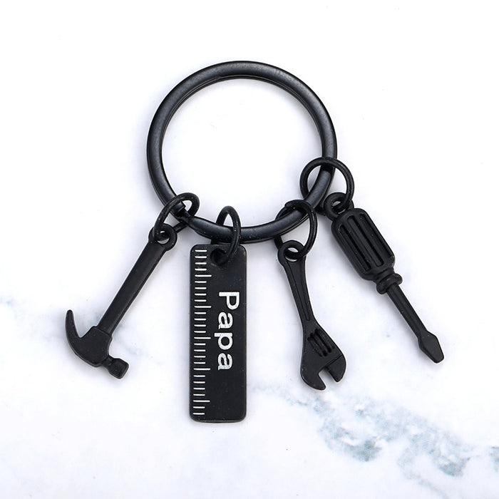 Wholesale Keychain Hammer Screwdriver Wrench Father's Day Gift Engraved Metal Keychain