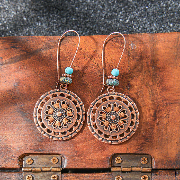 Wholesale 2pcs Vintage Bohemian Hand-made Tassel Earrings