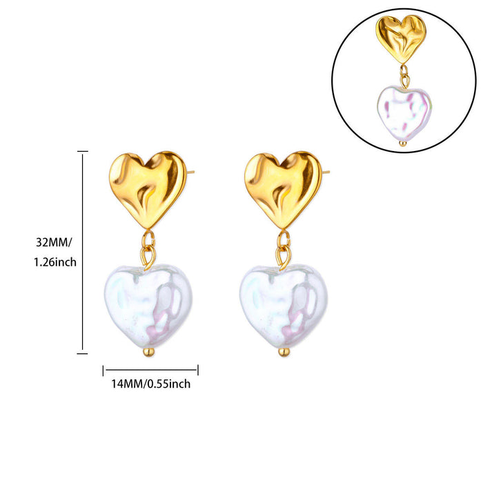 Wholesale Butterfly Ocean Element Love Flower Pendant Earrings Vacuum Plated Fashion Trend Earrings