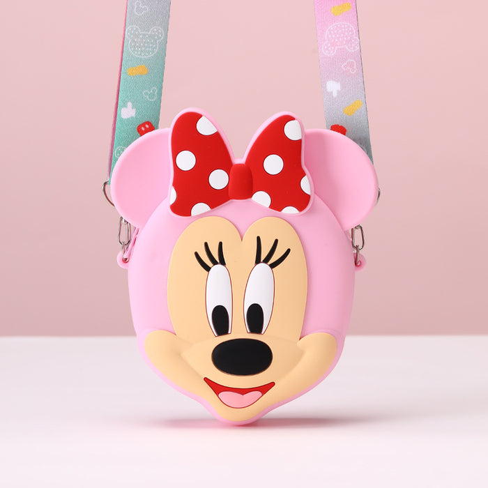 Wholesale Children's cute cartoon shoulder crossbody coin purse cosmetics storage bag